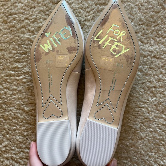 Worn once - Sophia Webster Wifey For Lifey Wedding Flats 36.5 - US 6 - Picture 5 of 15